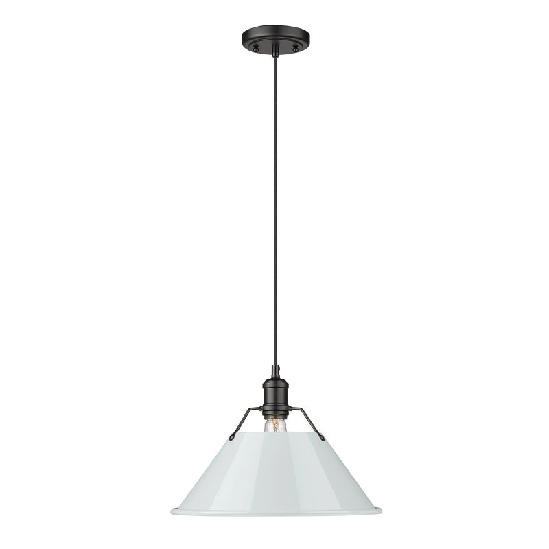 Weatherford 1 - Light Pendant, Matte Black, Dusky Blue, 131.5" H x 14" W x 14" D