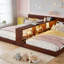 Structure de lit double avec rangement et charge, conception convertible pour les enfants-1622659679