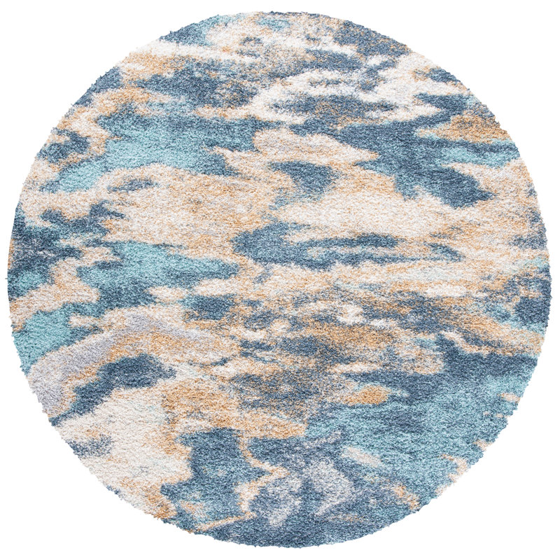 Minocqua Performance Abstract Rug, Round 5'3"