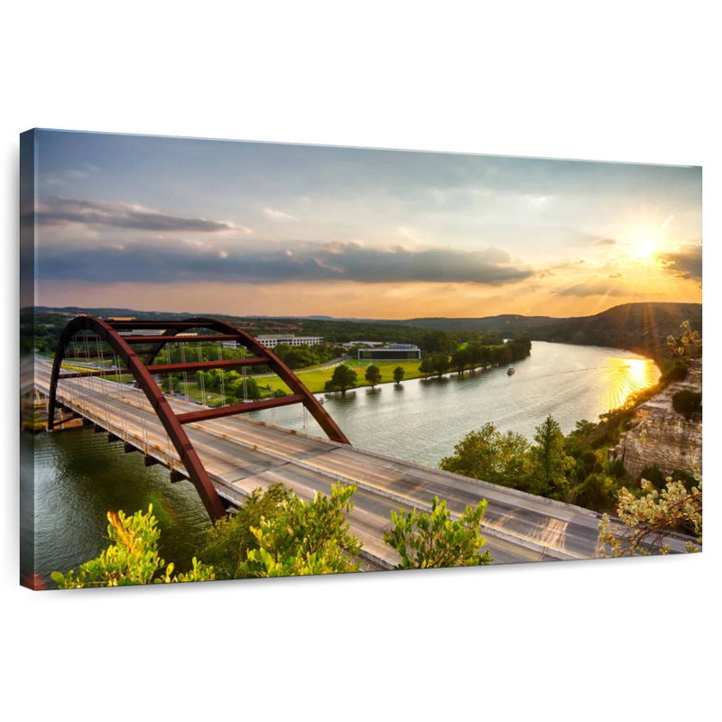Lilie Pennybacker Bridge Sunset, H 8 po x l 12 po