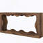 Console de style maison de campagne 63 pouces avec rangement, station de rangement pour canapé d'entrée étroite, design festonné ondulé élégant pour les intérieurs modernes, brun-210754706-210754732