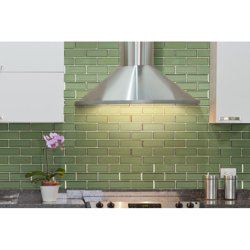 Subway 12 in. x 12 in. Glossy Glass Mosaic Wall Tile, Kairo