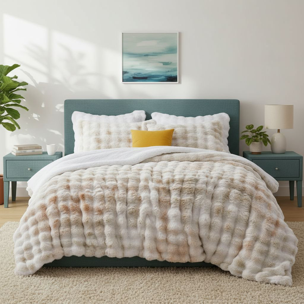 Plush Down Comforter Set Peace Nest 