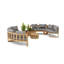 Circular Modular Outdoor 6 - Piece Teak Conversation Set-44502913