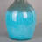 Hand-Blown Blue Art Glass Table Vase with Bronze Accent-648187927