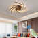 Led Ceiling Light 2042K-5 102 Cm, 200W With Remote Control Light Color/ Brightness Adjustable Dimmable Acrylic Shade Coffee Color Painted Metal Frame Ceiling Lamp Light Fixture Lamp A+
