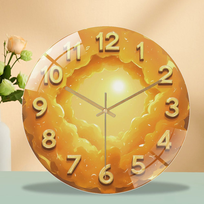 Horloge murale dorée 12 po