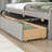 Laella Manufactured Wood,Solid Wood Bookcase Bed-57347459-1794839