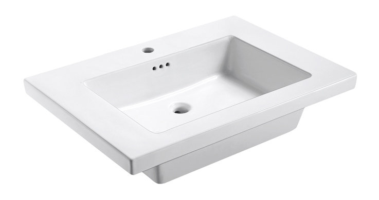 Plateau de meuble-lavabo simple 31 po Eclipse, Simple