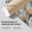 «Abstract Golden Grey II», reproduction d'art moderne sans cadre