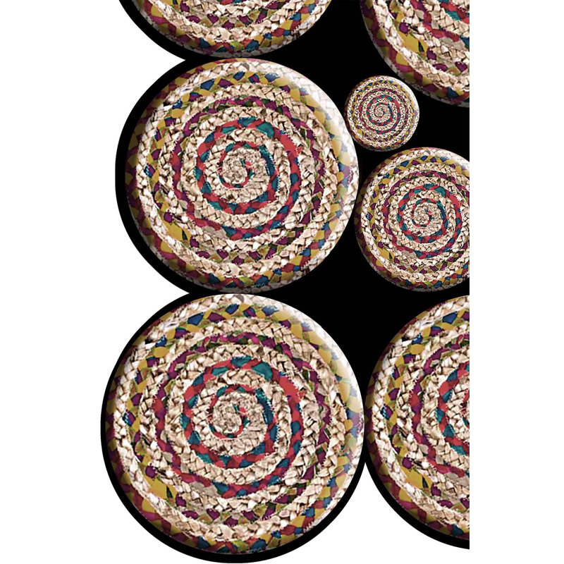 Tapis tissé de qualité supérieure, 100% polyester, 4,6 x 7,2 pi | Pois antibactérien antidérapant en PVC | Impression numérique 3D, lavable à la machine, hauteur des poils: 0,3 po | Idéal pour le salon, la chambre à coucher et les espaces repas