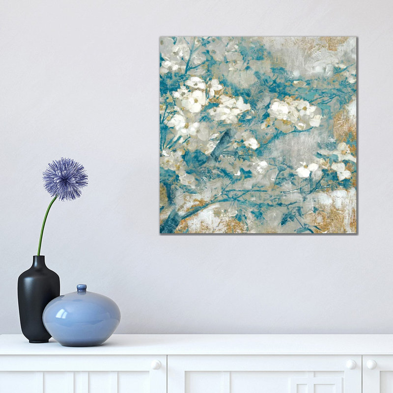 Golden Dogwood II by Edward Selkirk - Wrapped Canvas Painting, 45.72 cm H x 45.72 cm W x 3.175 cm D