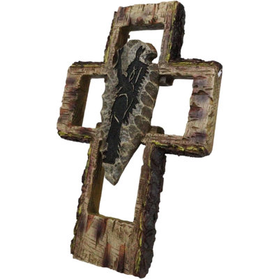 Croix du sud-ouest chef tribal avec faux couteau en pierre sculptée Southwestern