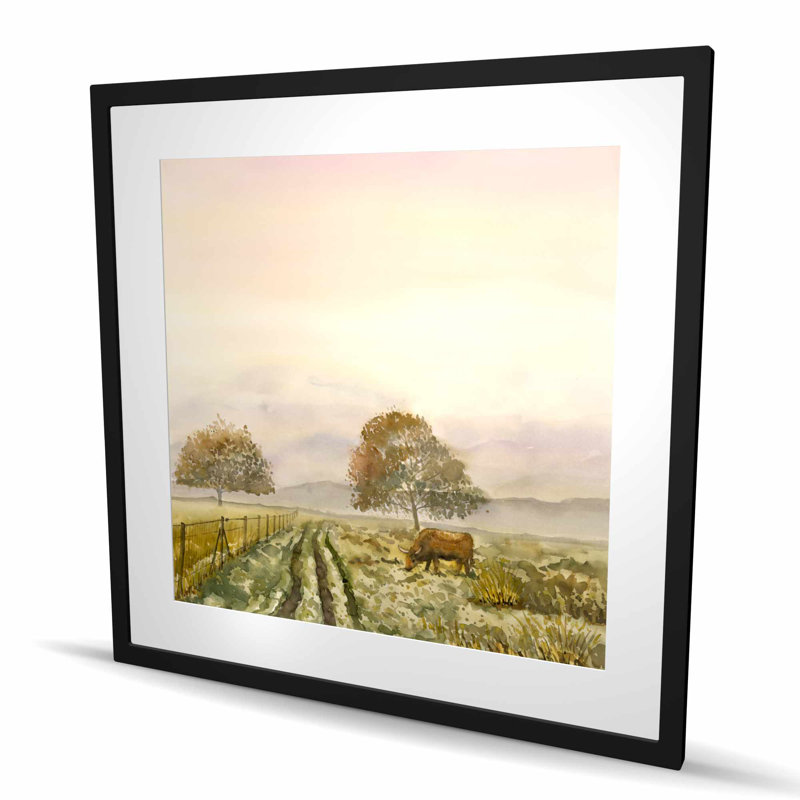 Doux matin à la campagne - Impression de cuisine de campagne, Noir