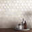 Natural 12.8 in. x 11.11 in. Hexagon Polished Marble Mosaic Tile-67852735