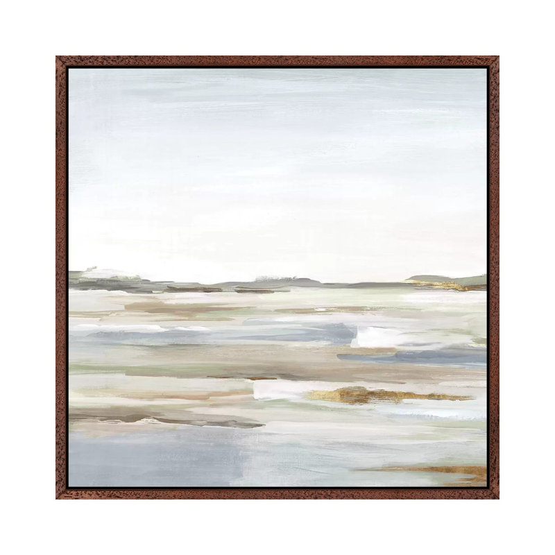 Vastness II by Eva Watts - Painting on Canvas, 66.04cm H x 66.04cm W x 3.81cm D, Classic Brown Wood Framed