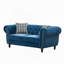 Canapé Chesterfield Mid-Century moderne en velours avec accoudoirs roulés et garniture cloutée, 2 places pour le salon et le bureau, bleu-374508278-374508279-374508277