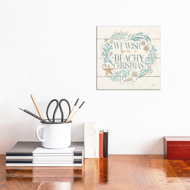 Golden Sea VI Holiday by Janelle Penner - Wrapped Canvas Print, 30.48 cm H x 30.48 cm W