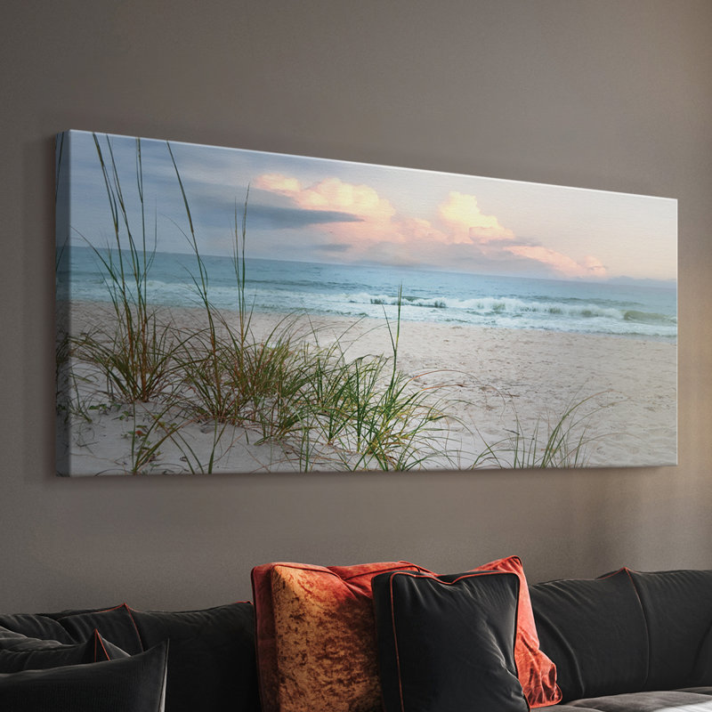 Plage flottée - Toile tendue avec châssis - Prêt à accrocher, H 16 po x l 40 po