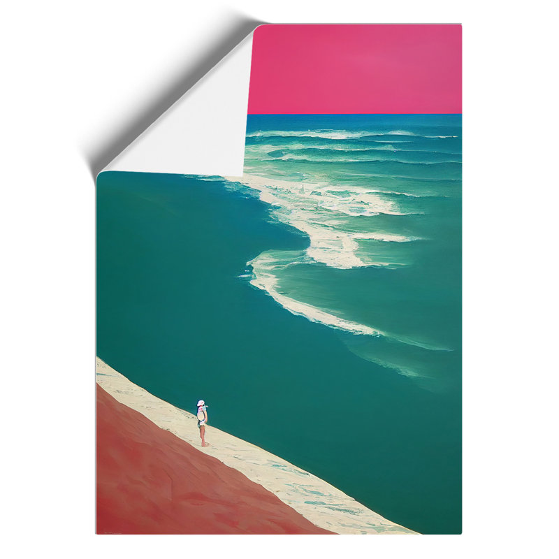 Alone On The Beach - Wall Art, 59.4cm H x 42cm W, Paper, No Matte