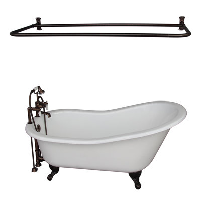 Baignoire de trempage sur pattes en fonte 61 "x 31" avec robinet Griffin