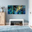 Nautique et plage, bleu, noir, or, bambou abstrait, motif de forêt-1548661747
