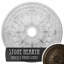 Médaillon de plafond Endurathane Flagstone, DO 30 po x P 3 7/8 po x P 3 1/4 po (convient aux auvents jusqu'à 3 7/8 po), finition pierre craquelée peinte à la main-28575735