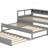 Twin XL Wood Daybed With 2 Trundles, 3 Storage Cubbies, 1 Light For Free And USB-1429938333