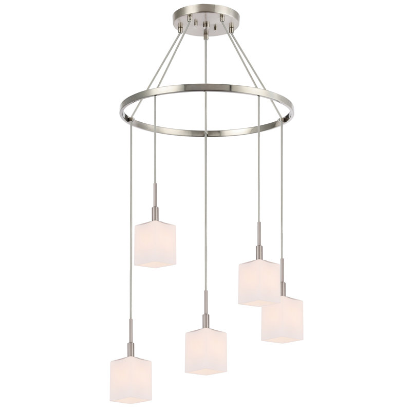 Thiede 5 - Light Cluster Pendant, Nickel, Halogen