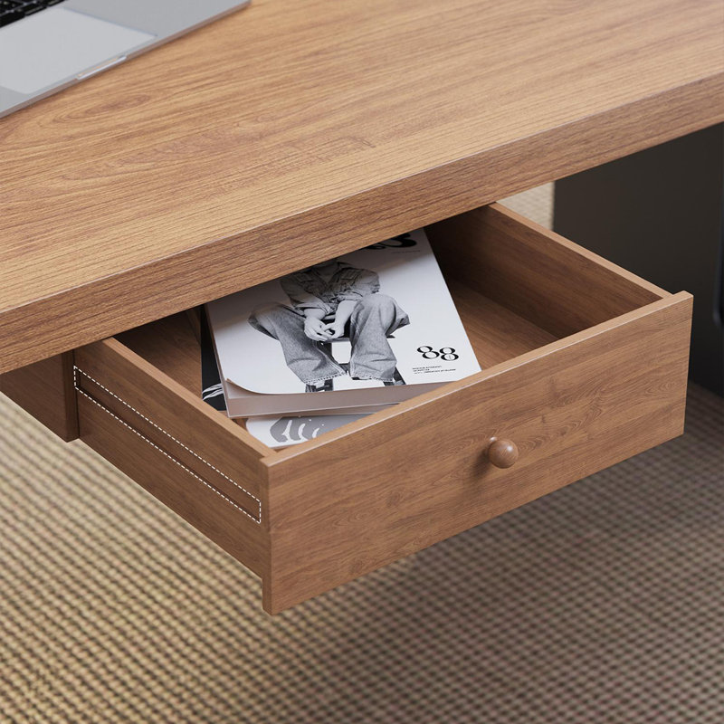 Bureau rectangulaire en bois massif 86,61 po, H 29,53 po x l 86,61 po x P 31,50 po