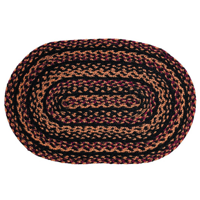 Blackberry Geometric Indoor Rug, Oval 1'10" x 6'