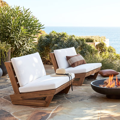 Chaise de terrasse avec coussins Louise