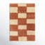 Anemone Checkered Wool Shag Rug-568242497