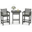 Ensemble de table et chaises d'extérieur toutes saisons à hauteur de bar en PEHD pour balcon de patio bistro-210001075-218332896