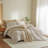 LIFETOWN Striped Duvet Cover Set,3 Pcs Breathable Durable 100% Washed Cotton Comforter Cover for All Seasons, Chic Linen Like Textured Bedding Set.-121605910-114652715
