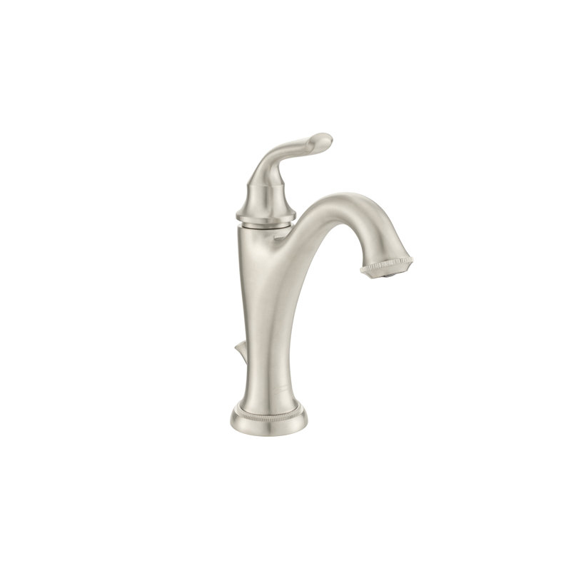 Robinet pour salle de bain à un trou avec ensemble de drain Patience, Nickel brossé