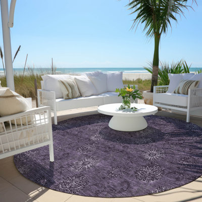 Malchow Washable Floral Indoor / Outdoor Rug