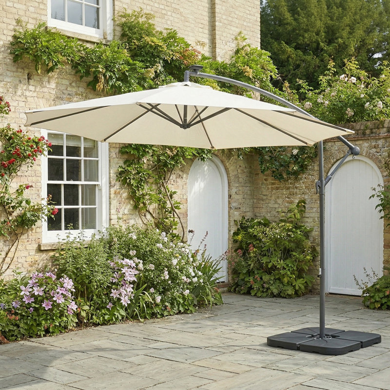292cm Lighted Cantilever Parasol