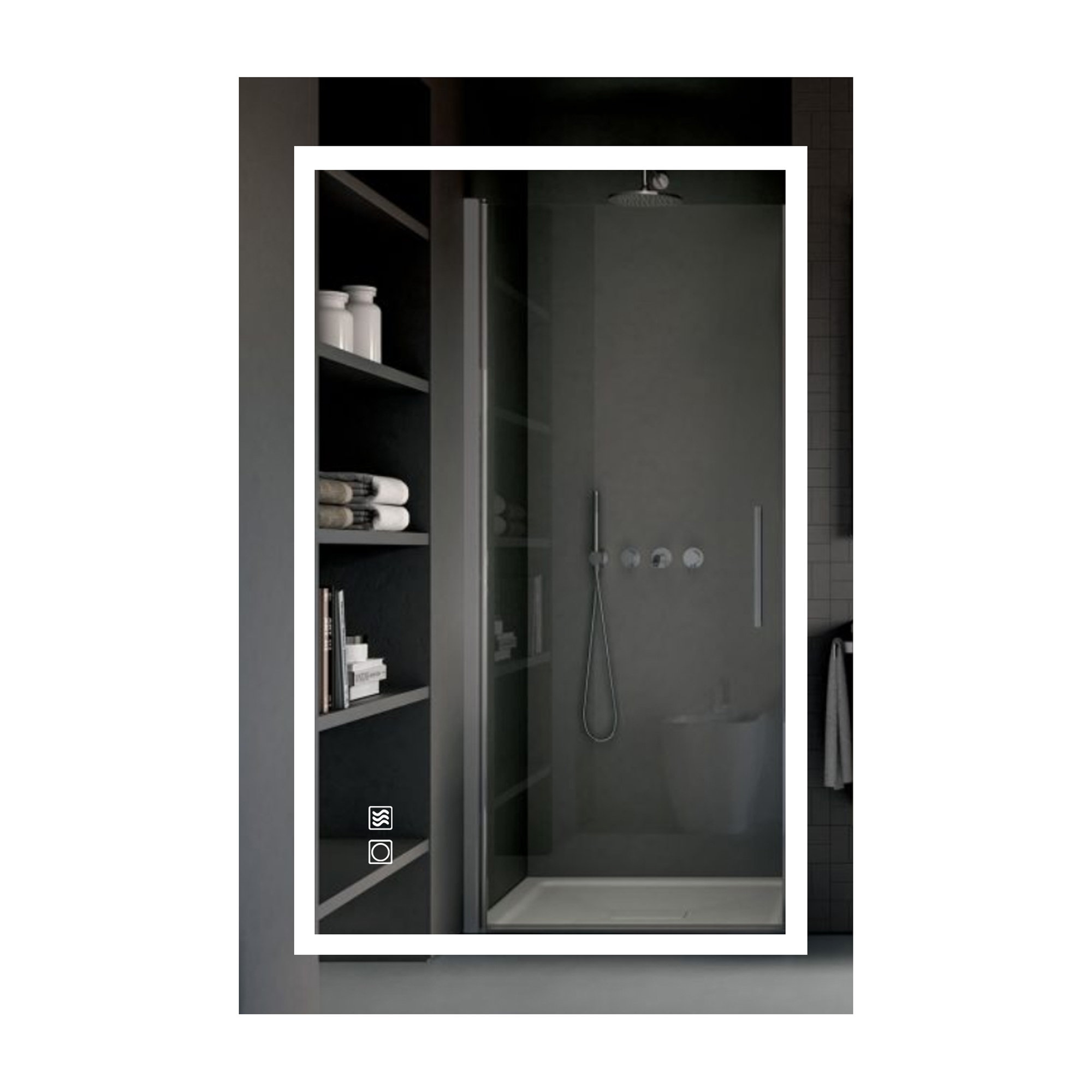 Brayden Studio Wall Mounted Led Frameless Lighted Mirror Bathroom ...
