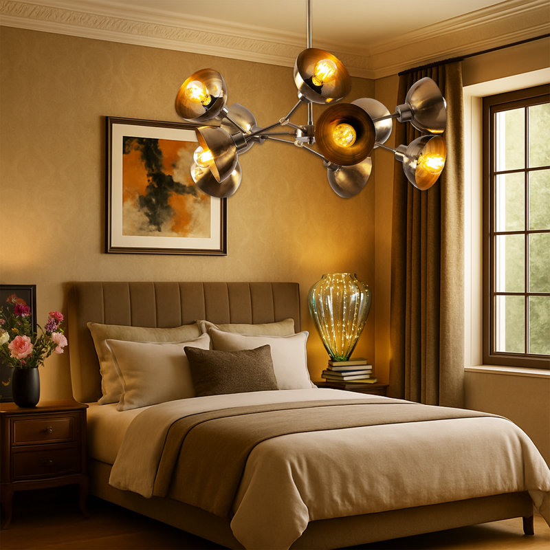 10 Lights Metal Body Unique Chandelier