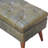 Deyana Genuine Leather Upholstered Bench