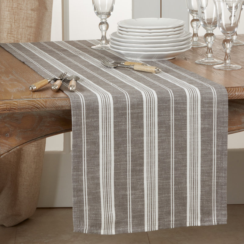 Calera Cotton Table Runner, Gray