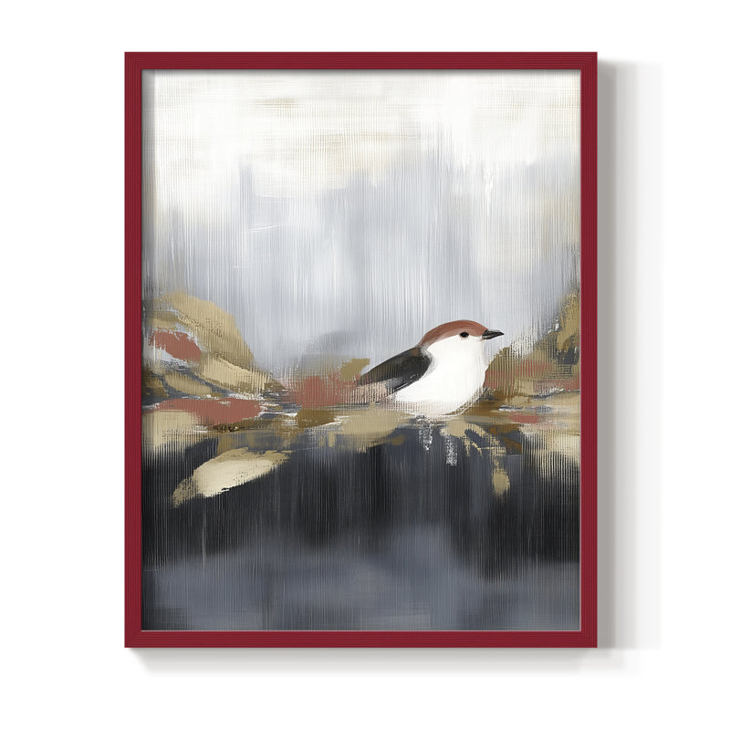 «Christmas Holiday», reproduction d'art encadrée CCIX - bois massif, H 30 po x l 24 po, Rouge
