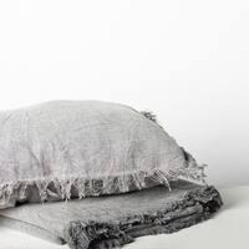 Nappe pierre délavée, grande, Gris, L 120 po x l 60 po