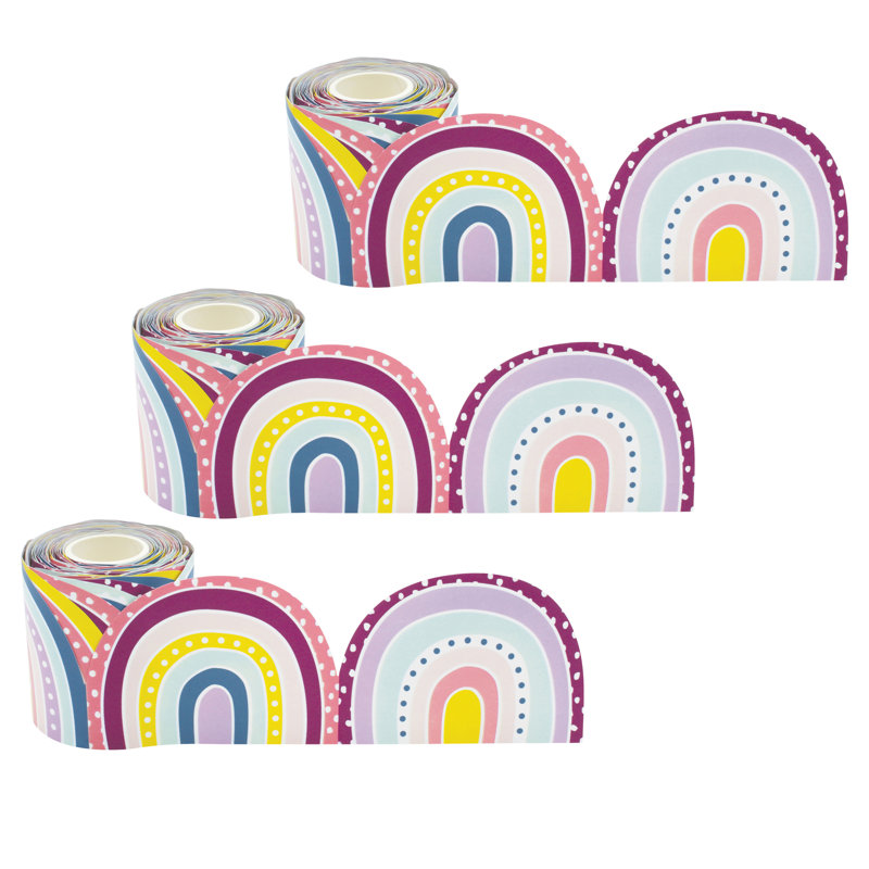 Bordure roulée découpée à la main Oh Happy Day Rainbows