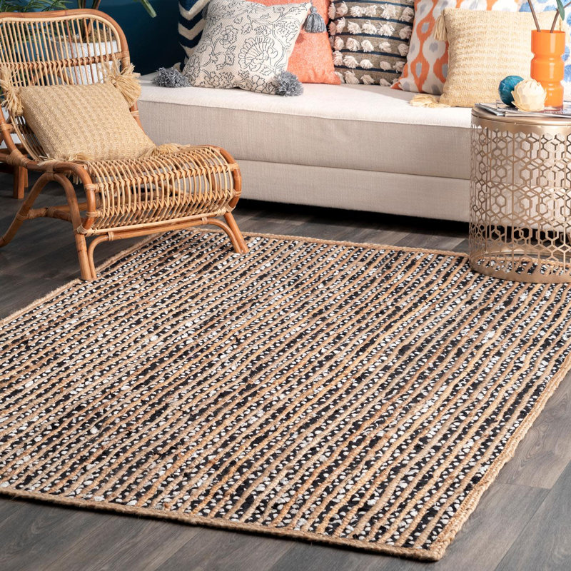 Kearny Cotton Area Rug, Oval 152 x 244cm