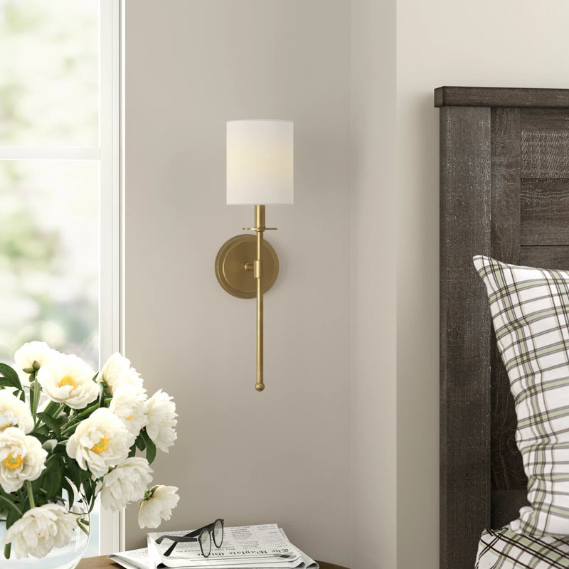 MacDowell 1 - Light Dimmable Wallchiere in Natural Brass, Natural Brass