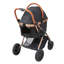 Poussette pour animal de compagnie, poussette pour chien à 4 roues pivotantes avec freins, capacité de poids de 66 lb, poussette pour chiot avec support amovible, panier de rangement et coussin pour animal de compagnie, pour petits et moyens chiens