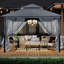 13 pi. L 11 pi. D Pavillon de jardin en acier au toit souple-113663264-124638523