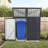 Outdoor Galvanized Steel Trash Can Storage Shed